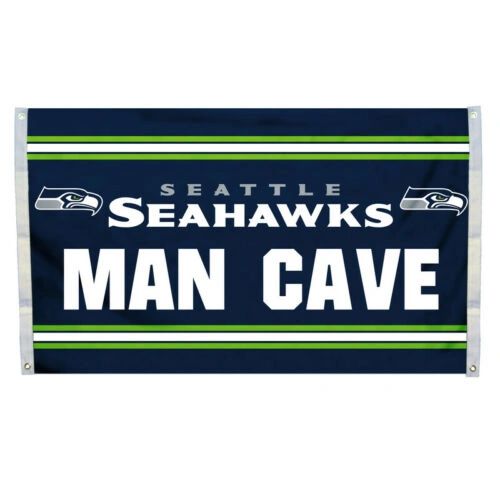 Seattle Seahawks "Man Cave" 3' x 5' Banner Flag NFL Licensed