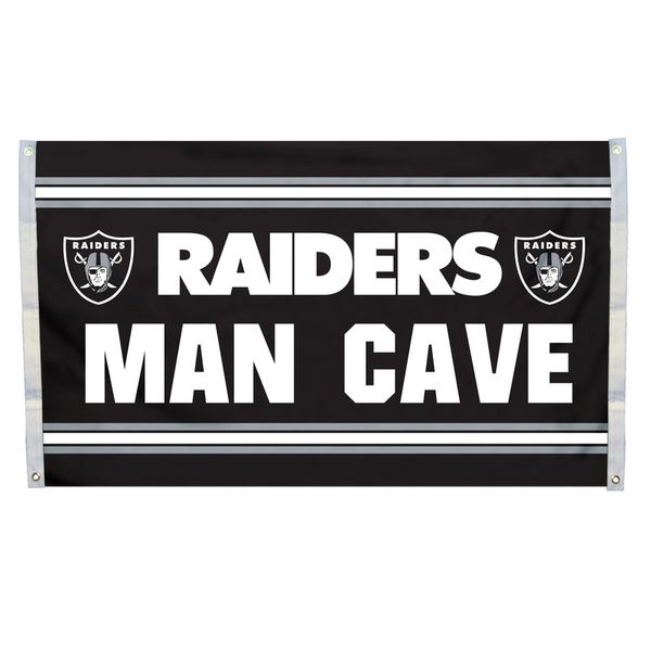 Oakland Raiders "Man Cave" 3' x 5' Banner Flag NFL Licensed