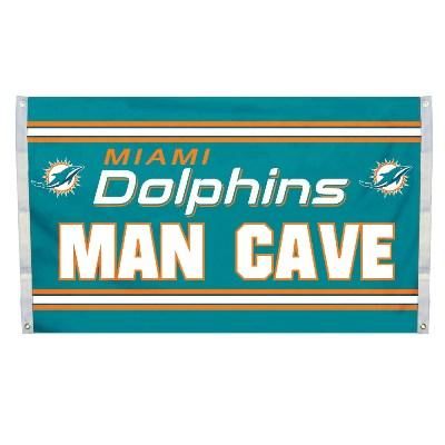 Miami Dolphins "Man Cave" 3' x 5' Banner Flag NFL Licensed