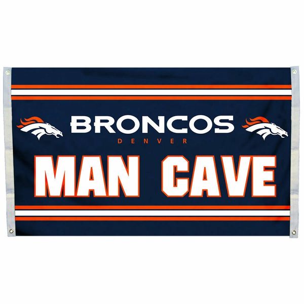 Denver Broncos "Man Cave" 3' x 5' Banner Flag NFL Licensed