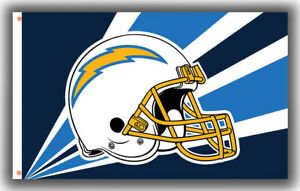 Los Angeles Chargers Team Helmet Banner Flag 3'x5'