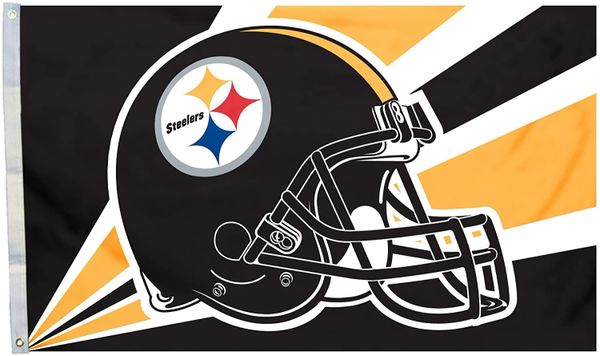 Pittsburgh Steelers Team Helmet Banner Flag 3'x5' NFL Licensed