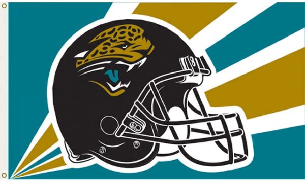 Jacksonville Jaguars Team Helmet Banner Flag 3'x5' NFL Licensed