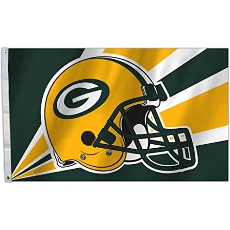 Green Bay Packers Team Helmet Banner Flag 3'x5' NFL Licensed