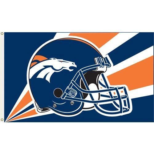 Denver Broncos Team Helmet Banner Flag 3'x5' NFL Licensed