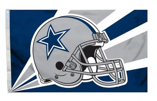 Dallas Cowboys Team Helmet Banner Flag 3'x5' NFL Licensed