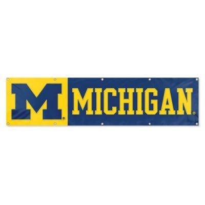 Michigan Wolverines 2' x 8' Wall Banner Flag NFL Licensed
