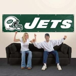 New York Jets 2' x 8' Wall Banner Flag NFL Licensed