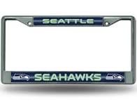 Seattle Seahawks Chrome Bling License Plate Frame MLB Licensed