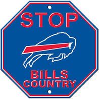 Buffalo Bills Acrylic Wall Stop Sign 12" x 12" NFL