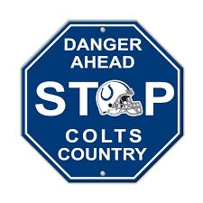 Indianapolis Colts Acrylic Wall Stop Sign 12" x 12" NFL