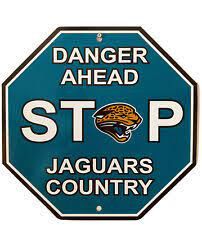 Jacksonville Jaguars Acrylic Wall Stop Sign 12" x 12" NFL