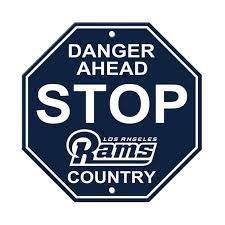 Los Angeles Rams Acrylic Wall Stop Sign 12" x 12" NFL