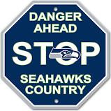 Seattle Seahawks Acrylic Wall Stop Sign 12" x 12" NFL