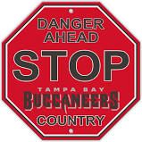 Tampa Bay Buccaneers Acrylic Wall Stop Sign 12" x 12" NFL