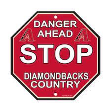 Arizona Diamond Backs Acrylic Wall Stop Sign 12" x 12" MLB Licensed