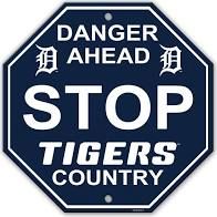 Detroit Tigers Acrylic Wall Stop Sign 12" x 12" MLB Licensed
