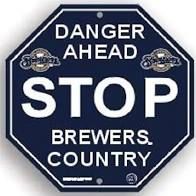Milwaukee Brewers Acrylic Wall Stop Sign 12" x 12" MLB Licensed