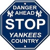 New York Yankees Acrylic Wall Stop Sign 12" x 12" MLB Licensed