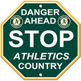 Oakland Athletics Acrylic Wall Stop Sign 12" x 12" MLB Licensed