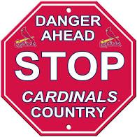 St. Louis Cardinals Acrylic Wall Stop Sign 12" x 12" MLB Licensed