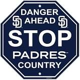 San Diego Padres Acrylic Wall Stop Sign 12" x 12" MLB Licensed