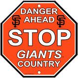 San Francisco Giants Acrylic Wall Stop Sign 12" x 12" MLB Licensed