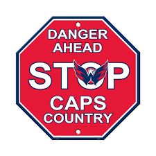 Washington Capitals Acrylic Wall Stop Sign 12" x 12" NHL Licensed