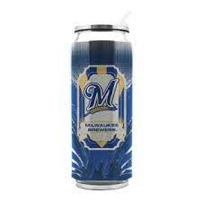 Milwaukee Brewers Insulated Stainless Steel Thermo Can Travel Tumbler MLB