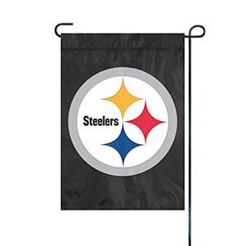 NFL Pittsburgh Steelers Black Embroidered Garden Flag