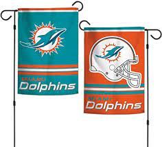 Miami Dolphins NFL 2 Sided Garden Flag