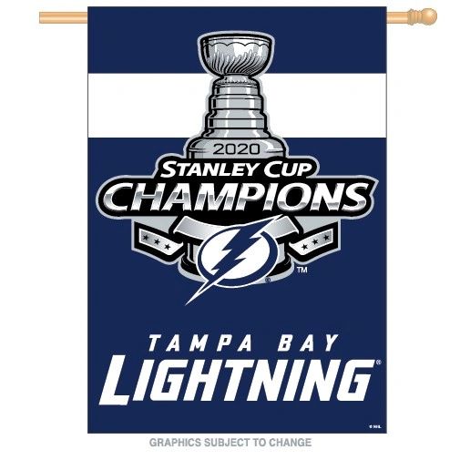 Tampa Bay Lightning Stanley Cup Champions Vertical Flag 28" x 40"