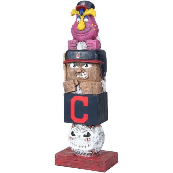 Cleveland Indians Tiki Totem Figurine Featuring CHIEF WAHOO