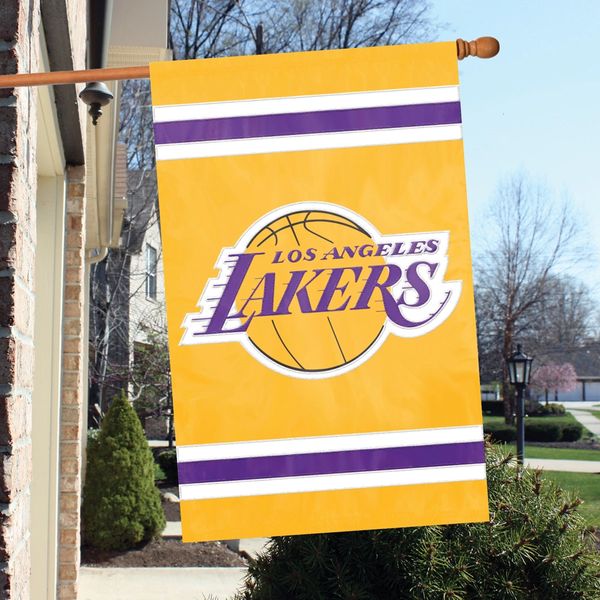 Los Angeles Lakers 2 Sided Embroidered Vertical House - Wall Flag