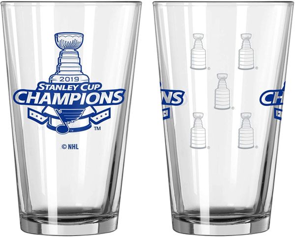 St Louis Blues Stanley Cup Champions Pint Glass 16oz. NHL
