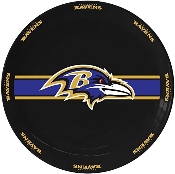Baltimore Ravens Team Logo Ceramic Serving Plates 11"