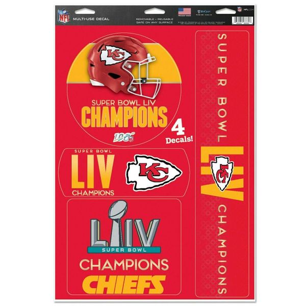 Kansas City Chiefs Super Bowl LIV Multi Use Decals Stickers