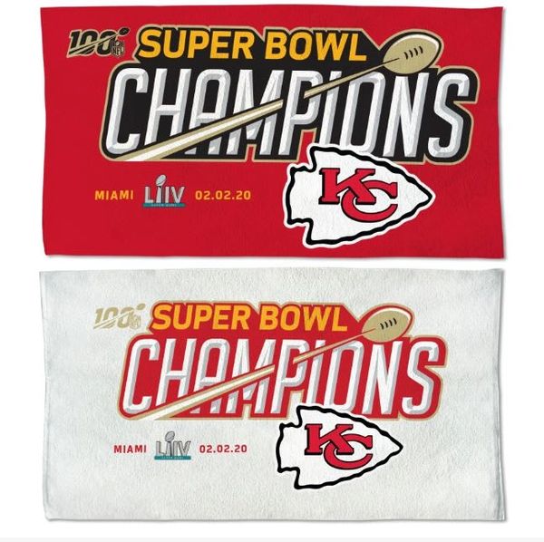 Kansas City Chiefs Super Bowl LIV Champions Locker Room Towel NFL