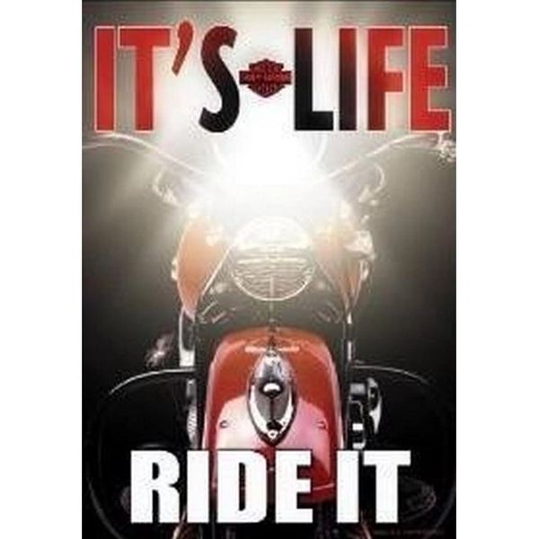 Harley Davidson "Its Life" Garden Flag