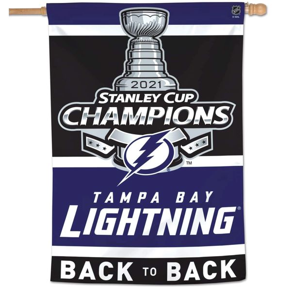 Tampa Bay Lightning Stanley Cup Champions Vertical Flag 28" x 40"