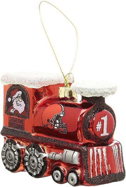 Cleveland Browns Christmas Tree Ornament - Train