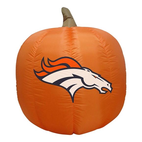 Denver Broncos 4' Inflatable Pumpkin