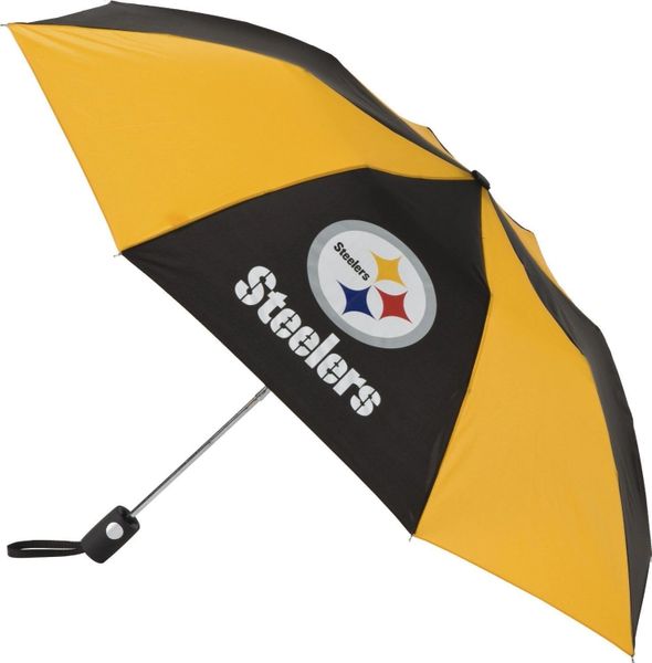 Pittsburgh Steelers Automatic Push Button Umbrella 42" NFL Licensed