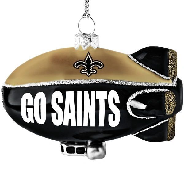 New Orleans Saints Glitter Blimp Tree Ornament