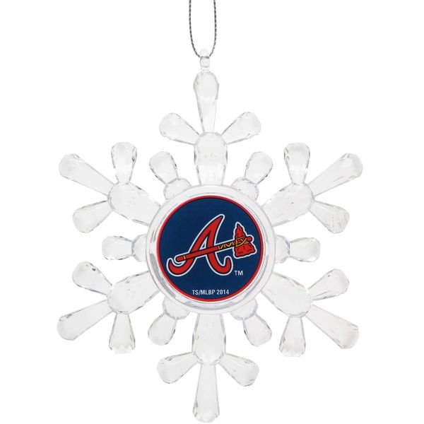 Atlanta Braves Crystal Snowflake Tree Ornament