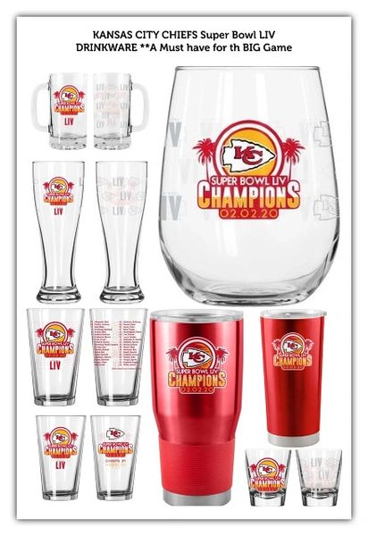 Kansas City Chiefs Super Bowl LIV Champions Drinkware