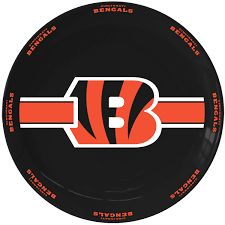 Cincinnati Bengals Team Logo Ceramic Serving Plate 11"