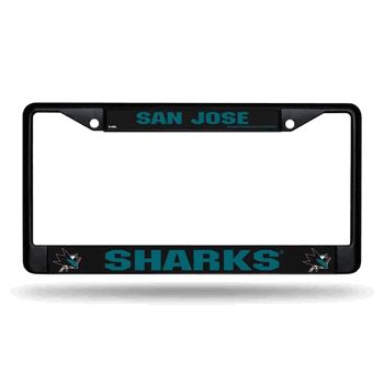 San Jose Sharks Chrome Metal License Plate Frame NHL