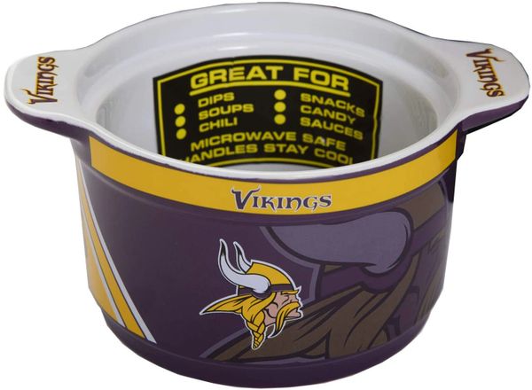 Minnesota Vikings Team Logo Ceramic Twist Party Bowl