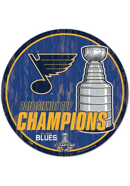 St Louis Blues Wooden Stanley Cup Champions Wall Plaque - Sign